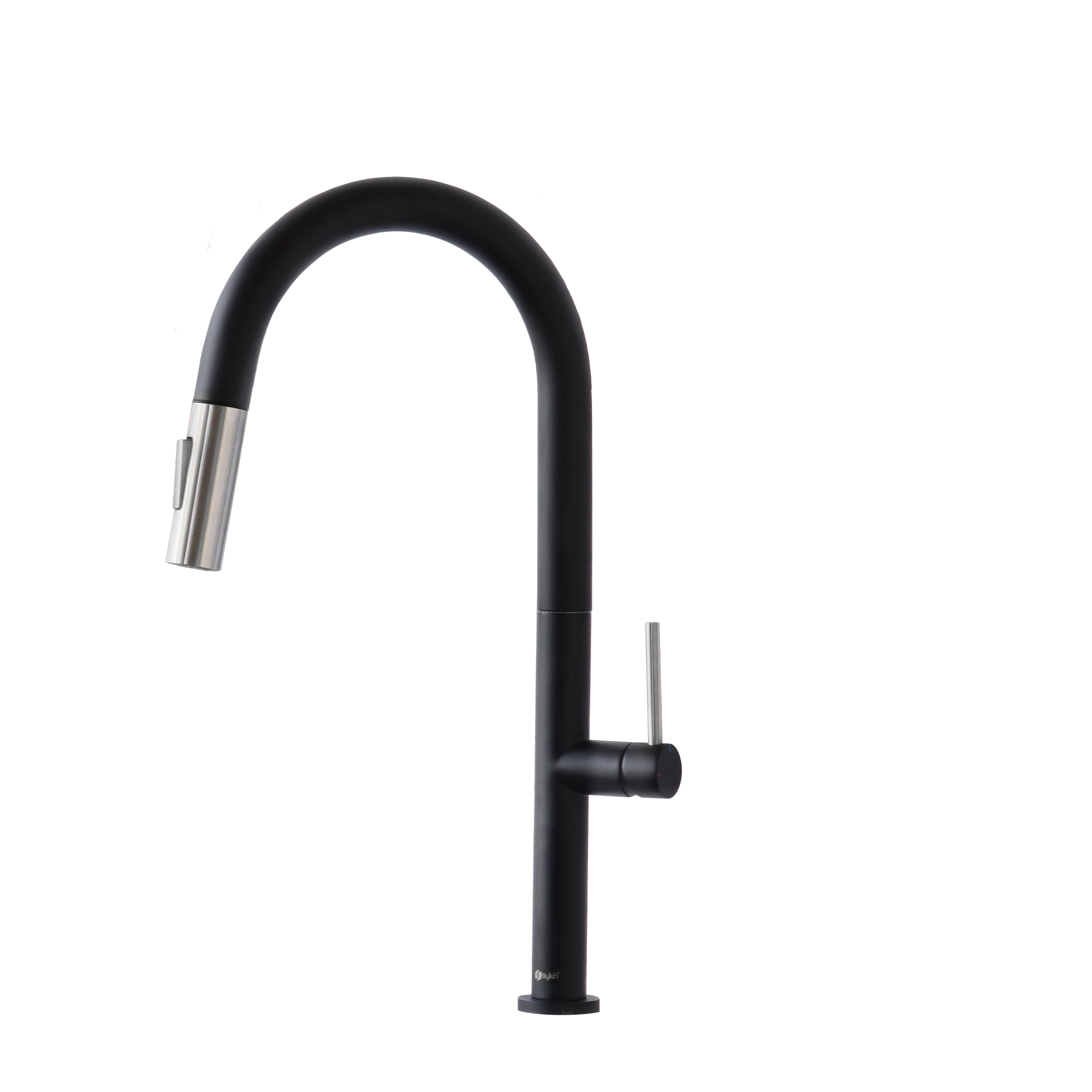 STYLISH Kitchen Sink Faucet Dual Mode Stainless Steel Matte Black with Brushed Head and Handle Finish K-141NS