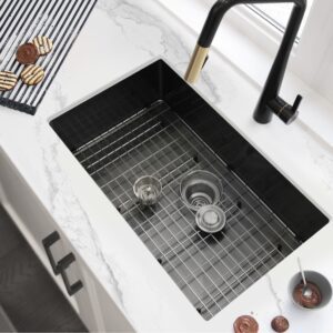 STYLISH 30 inch Graphite Single Bowl Undermount Stainless Steel Kitchen Sink