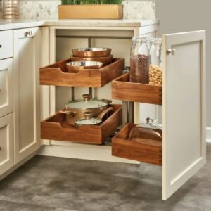 Rev-A-Shelf system for Wooden Corner Cabinet